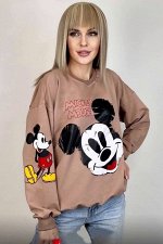 Свитшот трикотажный с принтом женский