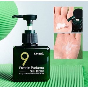 060033 "MASIL" 9 Protein Perfume Silk Balm Несмываемый протеиновый бальзам для поврежденных волос 180мл 1/72