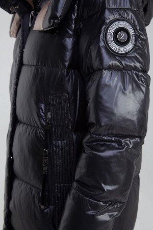 куртка 
            75.F22525-черный-тем.бежевый-F18-F35