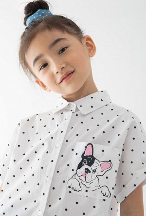 Блузка детская для девочек Levanza горошек