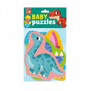 Мягкие пазлы Baby puzzle "Динозавры" 4 картинки, 12 эл.