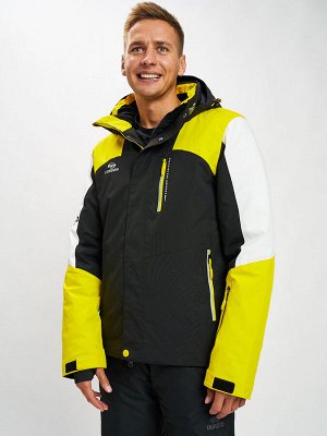 Горнолыжная куртка мужская желтого цвета 77018J