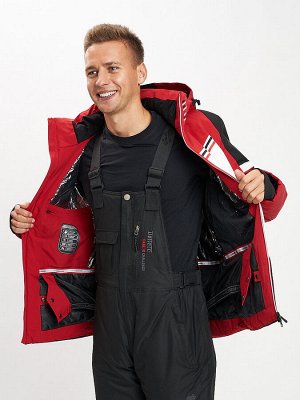 Горнолыжная куртка мужская красного цвета 77016Kr