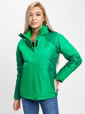 Куртка демисезонная 3 в 1 зеленого цвета 33213Z