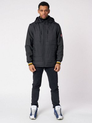 Куртка со съемными рукавами мужская черного цвета 3503Ch