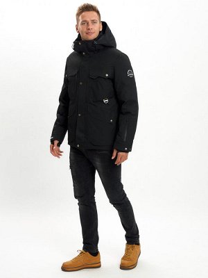Горнолыжная куртка мужская MTFORCE черного цвета 2088Ch