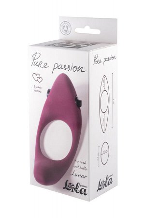 Эрекционное виброкольцо pure passion lunar wine red