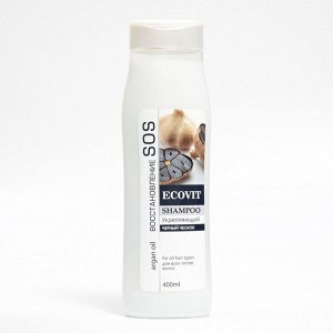 Шампунь для волос ECOandVIT SOS "Укрепляющий, Черный чеснок"с маслом арганы, 400 мл
