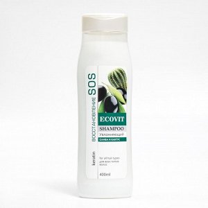 Шампунь для волос "ECOandVIT", "SOS", увлажняющий, олива и кактус, 400 мл