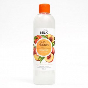 Шампунь  VitaMilk для волос Персик, зерна какао и миндаля серии Super nature 500 мл