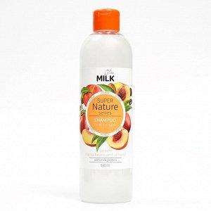 Шампунь VitaMilk для волос, Персик, зерна какао и миндаля, серии Super nature, 500 мл