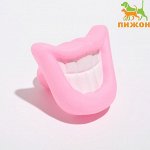 Игрушка пищащая &quot;Улыбка&quot; для собак, 9 см, розовые губы