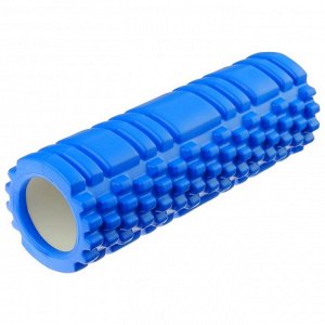 Роллер для йоги 30 х 10 см,  массажный, цвет синий