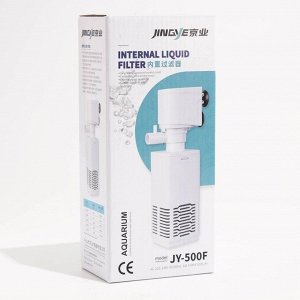 Фильтр внутренний JINGYE JY-500F, 500 л/ч, 6 Вт