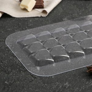 Форма для шоколада и конфет «Плитка Сейши», 17?8,5?1 см, цвет прозрачный