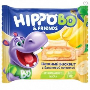 Бисквитное пирожное HIPPO BO & friends с банановой начинкой, 32 г