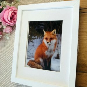 3Д картинка "Лиса" (маленькая) 9,5 х 14,5 см х Ж-0013, голографическая открытка с изображением лисы, без рамки