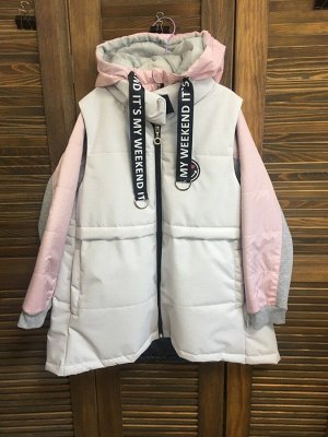 М 101000/3 (серый) Куртка для девочки