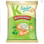 «Кириешки Light», сухарики со вкусом сметаны и зелени, 80 г
