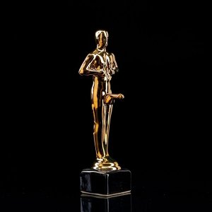 Статуэтка "Оскар-самец", покрытие булат, 25 см