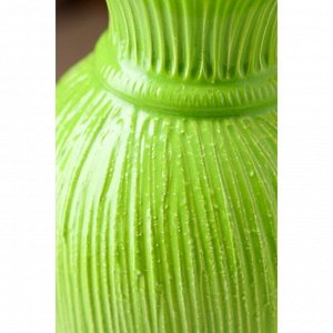 Ваза керамическая "Кокетка", настольная, зелёная, 28 см