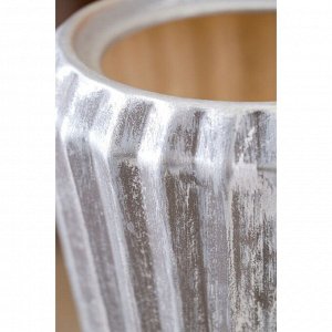 Ваза керамическая "Кубок", настольная, затирка, серый, 34 см