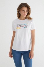 Футболка жен. Abba5 белый принт