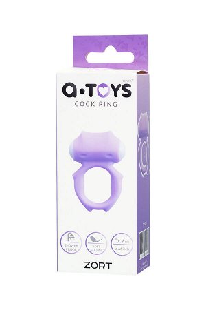 Виброкольцо на пенис A-Toys by TOYFA Zort, силикон, фиолетовое, ? 2 см