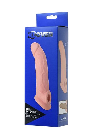 Насадка XLover by TOYFA для увеличения размера, TPE, телесный, 16,5 см