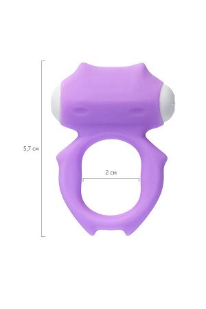 Виброкольцо на пенис A-Toys by TOYFA Zort, силикон, фиолетовое, ? 2 см