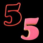 Вырубка для пряника &quot;Цифра 5&quot; пластик, 9 см