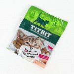 Лакомство для кошек Titbit Хрустящие подушечки, паштет из говядины, 30 г
