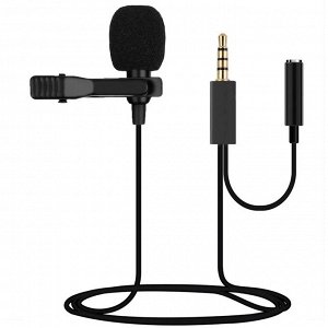 Микрофон петличный Earldom ET-E38 (2м, 3.5мм, разъем для наушников)