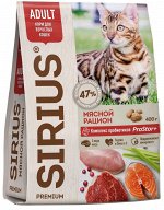Sirius Мясной рацион корм для кошек 1,5  кг