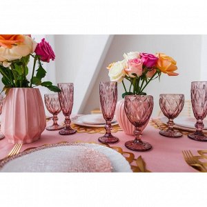 Набор бокалов стеклянных Magistro «Круиз», 250 мл, 8x15,3 см, 6 шт, цвет розовый