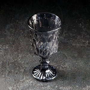 Бокал стеклянный для вина «Афродита», 280 мл, 8x8x16,5 см, цвет серый