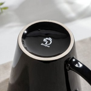 Кружка Доляна Coffee break, 370 мл, цвет чёрный