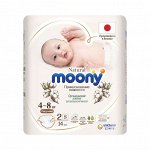 MOONY Natural подгузники S (4-8 кг), 14 шт.