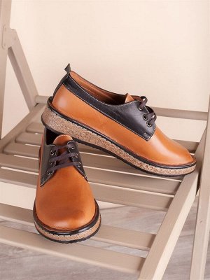 Комфортные женские туфли на плоской подошве/ Слиперы (7555-04)