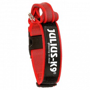 JULIUS-K9 ошейник для собак Color & Gray (47-67см/5см), закрытая ручка + скрытый локер, красный