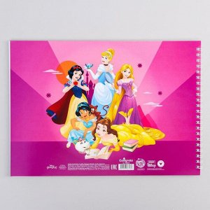 Disney Альбом для рисования на гребне, А4, 40 листов, &quot;Принцессы Дисней&quot;, Принцессы