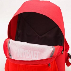 Рюкзак молод "Marvel", 42х31х15 см, отд на молнии, н/карман, красный