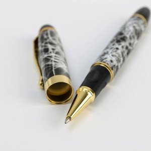 Ручка подарочная в футляре кожзам «Удачи во всем!», синяя паста 1.0 мм