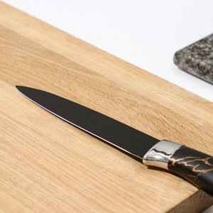 Нож Доляна «Энергия», универсальный, лезвие 12,5 см, цвет чёрный