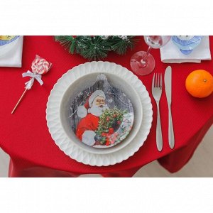 Блюдо сервировочное «Ёлочная игрушка. Счастливый Санта», 18x15,5x1,7 см