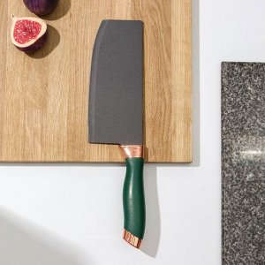 Топорик кухонный «Эсмиральда», 17x7,5 см, цвет зелёный