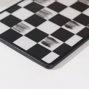 Доска разделочная Доляна «Шахматы», 30x20 см, прямоугольная