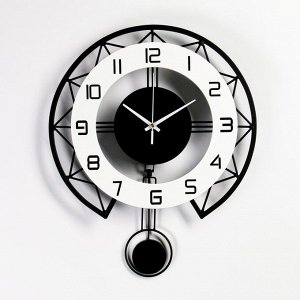 Часы настенные, серия: Маятник, плавный ход, 35х43 см