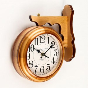 Настенные часы, серия: Интерьер, "Торонто", плавный ход, 22 х 22 х7 см