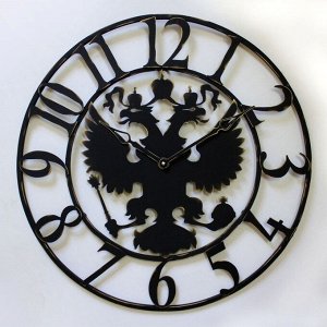 Настенные часы, серия: Лофт, "Герб", дискретный ход, 65 х 65 х 1.5 см